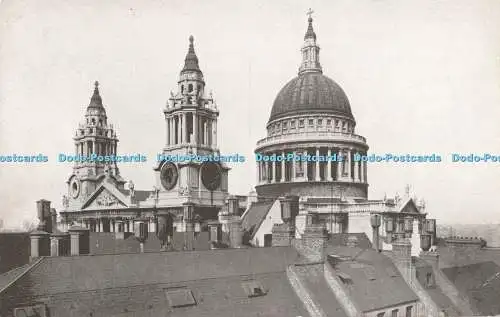 R200461 St Pauls Cathedral London The Dome and Towers from the S W