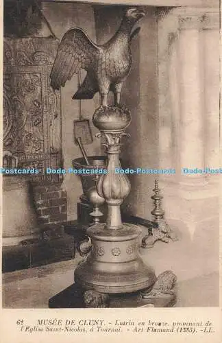 R204217 62 Musee de Cluny Lutrin en bronze provenant de Eglise Saint Nicolas a T