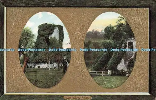 R206281 The Abbey Ruins A and G Taylors Orthochrome Series Pictorial Post Card 1