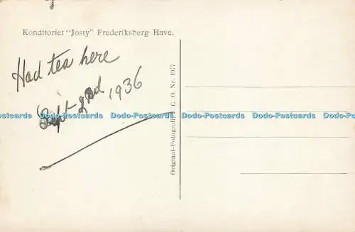 R206424 Konditoriet Josty Frederiksberg Have No 1977