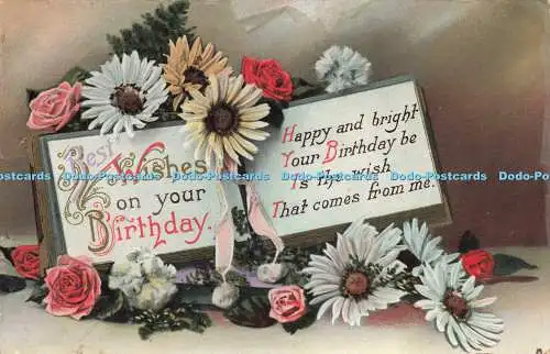 R206439 Beste Wünsche zum Geburtstag Happy and bright Your Birthday be Serie 17