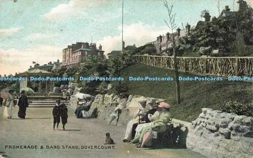 R205546 Promenade und Musikpavillon Dovercourt 1906