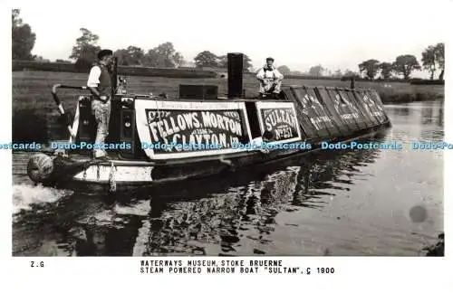 R205762 Z G Waterways Museum Stoke Bruerne Dampfbetriebenes Schmalboot Sultan C 19