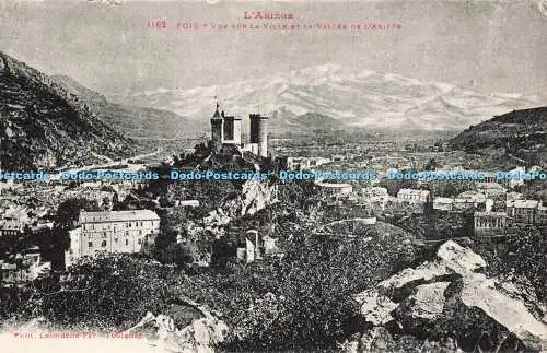 R210840 LAriege 1162 Foix Vue sur la Ville et la Vallee de lAriege Labouche Fr