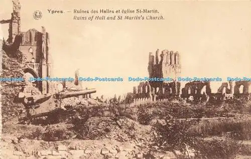 R209565 Bob Ypres Ruinen von Hall und St Martins Kirche La Phototypie Belge