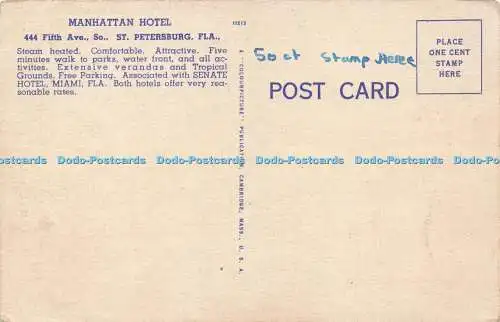 R212800 Manhattan Hotel 444 5th Ave So St Petersburg Florida Colourpicture Publi