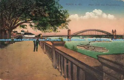 R209660 Bonn a Rh Alter Zoll mit Rheinbrücke N Dienst 149