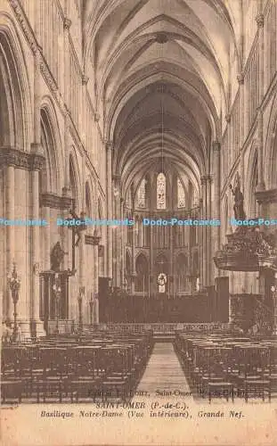 R207577 L Loiez Saint Omer Pas de Cala Saint Omer P de C Basilique Notre Dame Vu