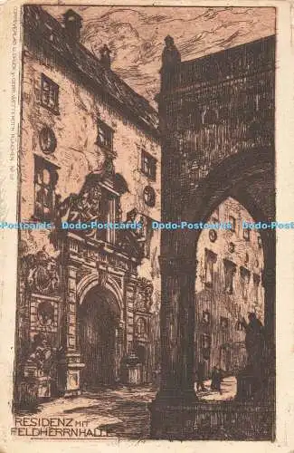 R209696 Residenz mit Feldherrnhalle Gebr Wetteroth München Nr 23