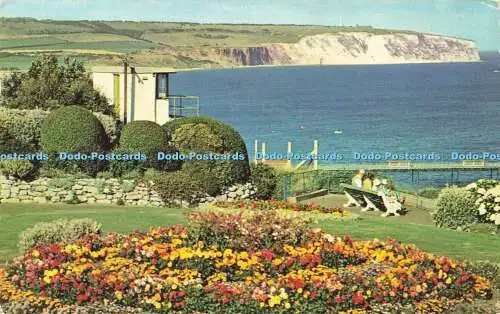 R206023 The Battery Gardens Sandown I W mit Culver Cliff in der Ferne nahe J