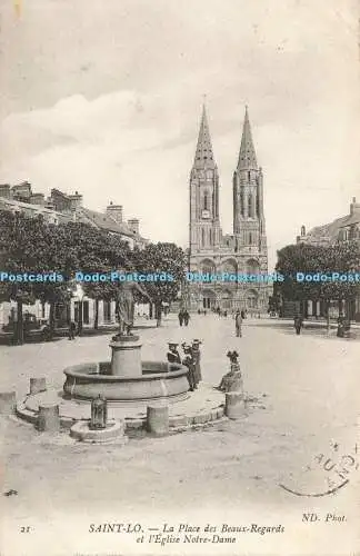 R207636 21 Saint Lo La Place des Beaux Regards et lEglise Notre Dame ND Phot 190