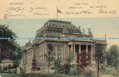 R212895 Wiesbaden Königl Theater Carl v d Boogaart Nr 8007 1905