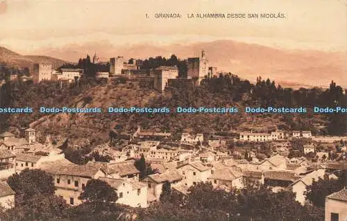 R209910 1 Granada La Alhambra desde San Nicolas Hauser y Menet