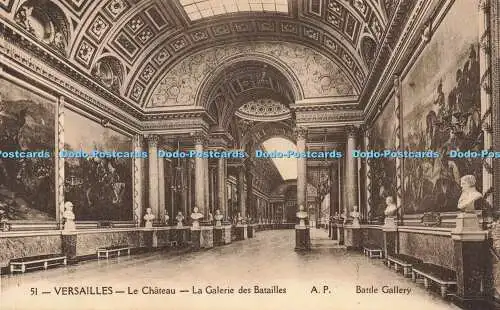 R210070 51 Versailles Le Chateau La Galerie des Batailles A Papeghin Battle Gall