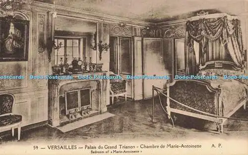 R210083 59 Versailles Palais du Grand Trianon Chambre de Marie Antoinette Bedroo