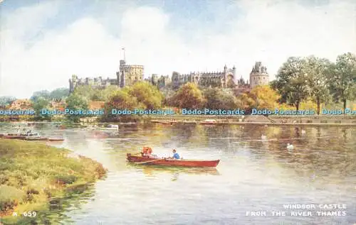 R213442 A 659 Schloss Windsor von der Themse Valentinstag Kunst Farbe Brian G