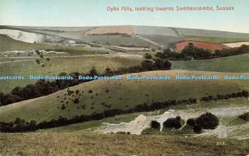 R214807 Dyke Hills mit Blick auf Saddlescombe Sussex 212 The Brighton Palace S