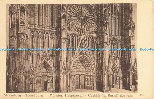 R214828 Strassburg Straßburg Münster Hauptportal Kathedrale Portail centrale 33