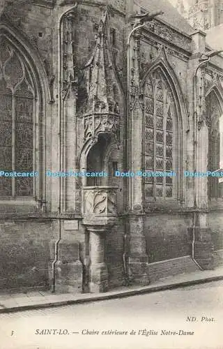 R208231 3 Saint Lo Chaire exterieure de lEglise Notre Dame ND Phot