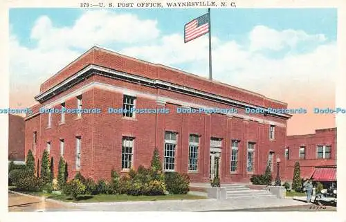 R211665 379 U S Post Office Waynesville N C Asheville Postkarte