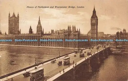 R211739 Houses of Parliament und Westminster Bridge London 1924