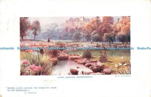 R210506 Upper Gardens Bournemouth H R Wimbush J Thomson Tuck Oilette Lovely Engl