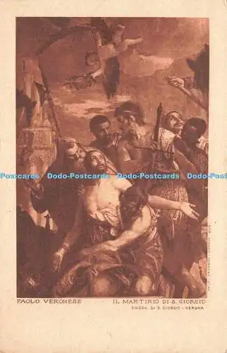 R211804 Paolo Veronese Il Martirio di S Giorgio Chiesa di S Giorgio Verona Calc