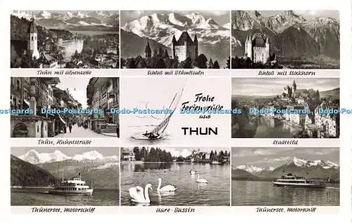 R215093 Frohe Feriengruse aus Thun Arthur Baur Aqfa No 9012 Multi View