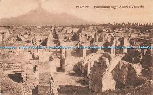 R215126 Pompei Panorama degli Scavi e Vesuvio Carlo Cotini