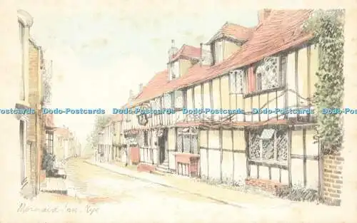 R208561 Mermaid Inn Rye Pencil Sketch Norman