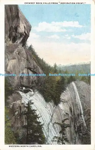 R215612 Chimney Rock Falls from Inspiration Point Western North Carolina C T Ame