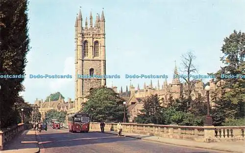 R214281 Magdalen College and Bridge Oxford Plastichrome W R Bawden Farbbild