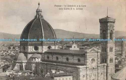 R212501 Firenze La Cattedrale e la Torre dalla Cupola di S Lorenzo STA 8377