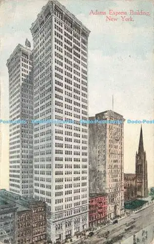R215826 Adams Express Gebäude New York Broadway Erfolg Postkarte Co Nr. 1012