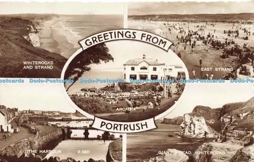 R212630 Greetings from Portrush Valentines RP 1960 Multi View