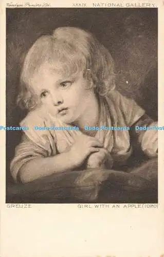 R216094 Greuze Girl with an apple Vandyck Printers XXXIX National Gallery