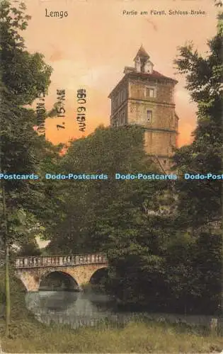 R216323 Lemgo Partie am Furstl Schloss Bremse Ernst Steinbicker 1909