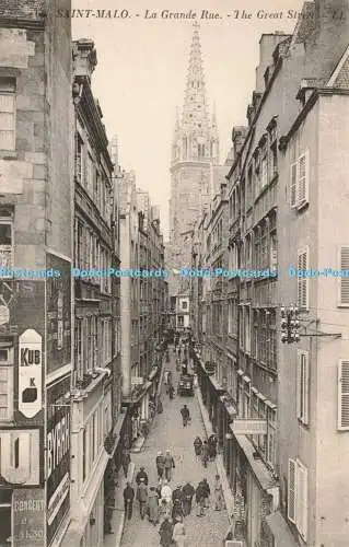 R216377 Saint Malo La Grande Rue The Great Street LL Levy et Neurdein Reunis