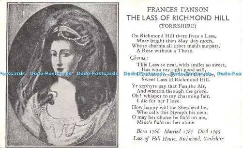 R219753 Frances Ianson The Lass of Richmond Hill Yorkshire Geboren 1766 spät in Hill