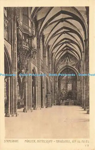 R217022 Strassburg Münster Mittelschiff Kathedrale nef du Milieu