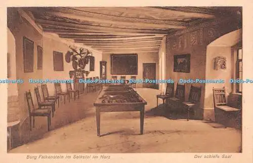 R219990 Burg Falkenstein im Selketal im Harz Der schiefe Saal Carl Mittag