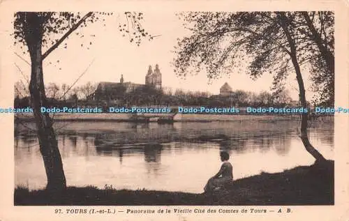 R220014 Tours I et L Panorama de la Vieille Cite des Comtes de Tours A B Vue Bou