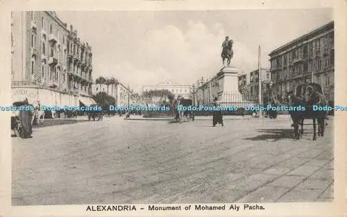 R217326 Alexandria Monument of Mohamed Aly Pacha Serie 631 The Cairo Postcard Tr