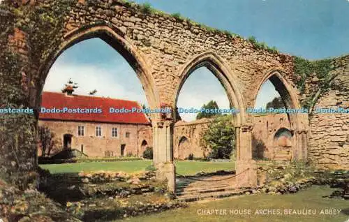 R221671 Chapter House Arches Beaulieu Abbey Salmon