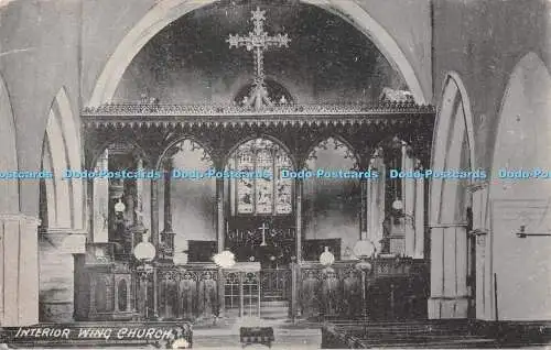 R220430 Innenflügel Kirche W Westbrook Flügel Postkarte