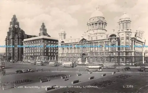 R218992 Liver Building Cunard Dock Offices Liverpool No L3389 Valentines 1961 Re