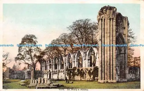 R223376 720 York St Marys Abbey Eine farbige Serie von 6 berühmten Abteien per Post fr