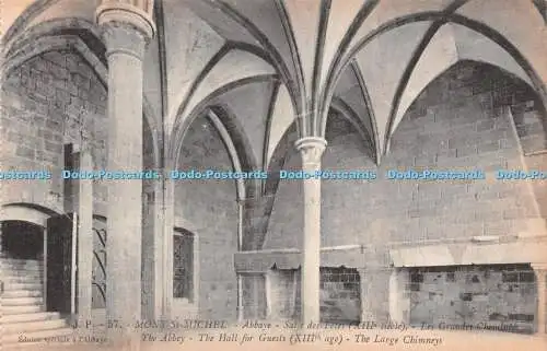 R220967 J P 57 Mont St Michel Abbaye Salle des Fetes XIIIe siecle Les Grandes Ch