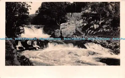 R221226 Wasserfall unbekannter Ort alte Fotografie Postkarte