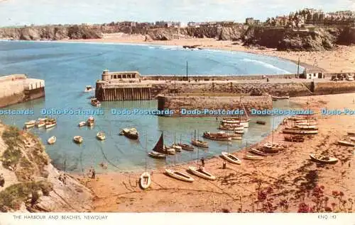 R224101 The Harbour And Beaches Newquay Jarrold Cotman Farbe Norwich England Re